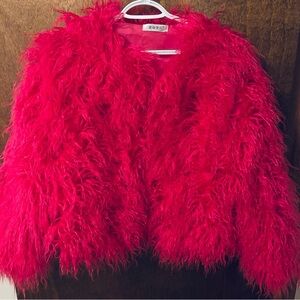 Vibrant Pink Faux Fur Jacket